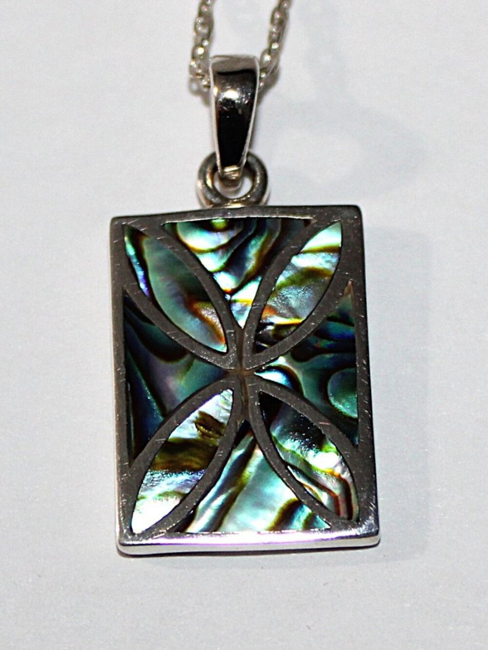 Sterling Silver Abalone Shell Necklace